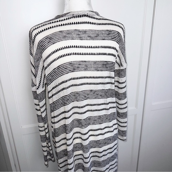 Promesa Navy Stripe Longline Duster cardigan Lightweight - Picture 6 of 11